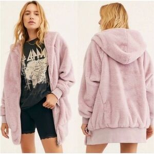 Free People Turn Up Faux Fur Hoodie